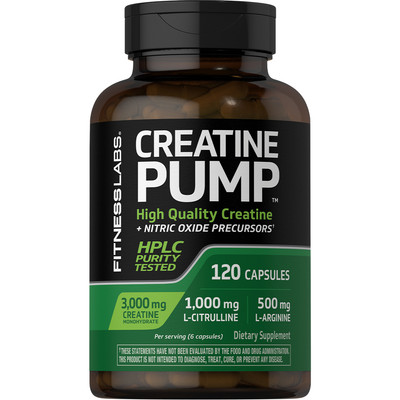 Creatine Capsules | 120 Count | 3000mg | Non-GMO | by Fitness Labs
