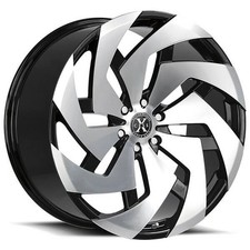 22x9 Xcess Wheels X04 Gloss Black Machined Rims 4pcs