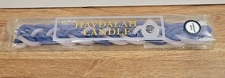 Beeswax Havdalah Candle Blue & White Shabbat Candle