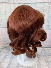 Playhouse YVETTE Doll Wig Human Hair Size 14-15 Light Brown Long Curls Bangs