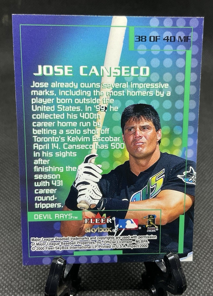 2000 Impact Mighty Fine in '99 #38 Jose Canseco - Tampa Bay Devil