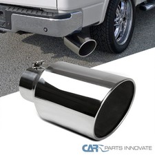 8 Outlet 5 Inlet Chrome Stainless Steel 15 Long Bolt On Diesel Exhaust Tip