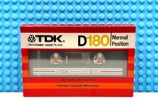 TDK  D    180   1982 EUROPE  TYPE I     BLANK CASSETTE TAPE  (1) (SEALED)