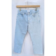 FRAME Le Slouch Crop Splitscreen High Rise Straight Leg Crop Jeans Size 26
