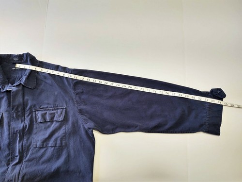 Nautica Shirt Jacket Mens L Full Zip or Button Navy Blue Heavy Cotton Layering - Picture 6 of 9