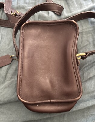 Vintage Coach Brown 9973 USA Made Small Crossbody Bag Classic Kit