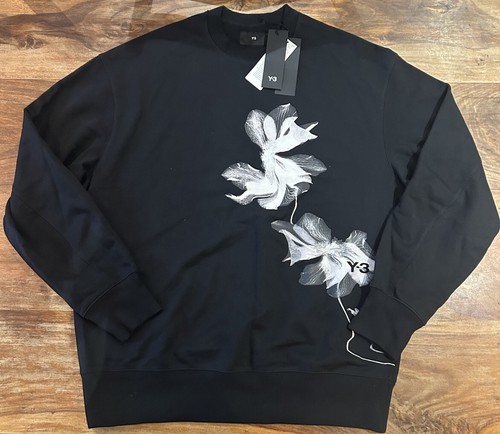Adidas Y3 Yohji Yahamoto Graphic French Terry Crewneck In Schwarz Größe M - Bild 2 von 20