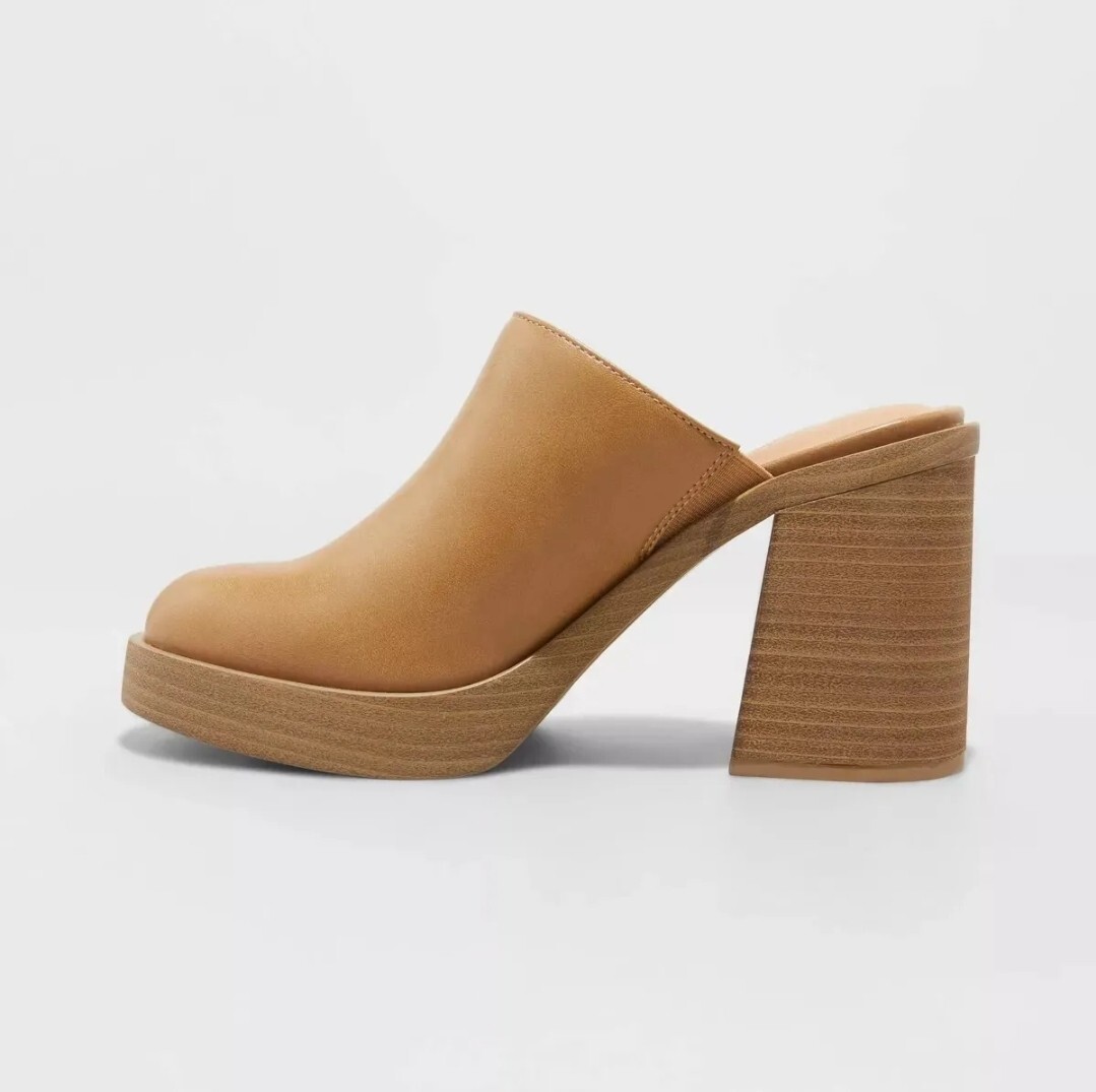 Womens Tess Platform Mule Heels with Memory Foam, Universal