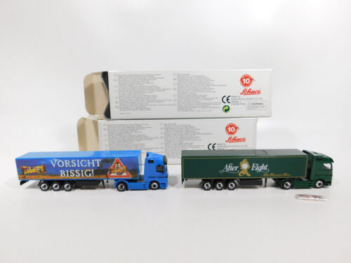 CG229-0,5# 2X Schuco Junior Line H0/1:87 Sattelzug Mercedes: 22400+22402, SG+Box - Imagen 2 de 5