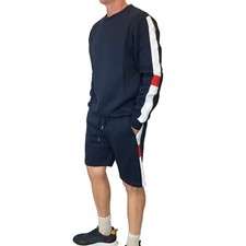 Mens Sweatshirt  Shorts Set Blue Medium RRP  50 Boohoo Man Set