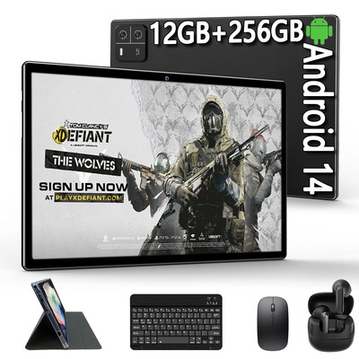 Pad 6 10.1'' Android 14 Tablet PC 12GB+256GB 8 Core WiFi Dual Camera Bluetooth