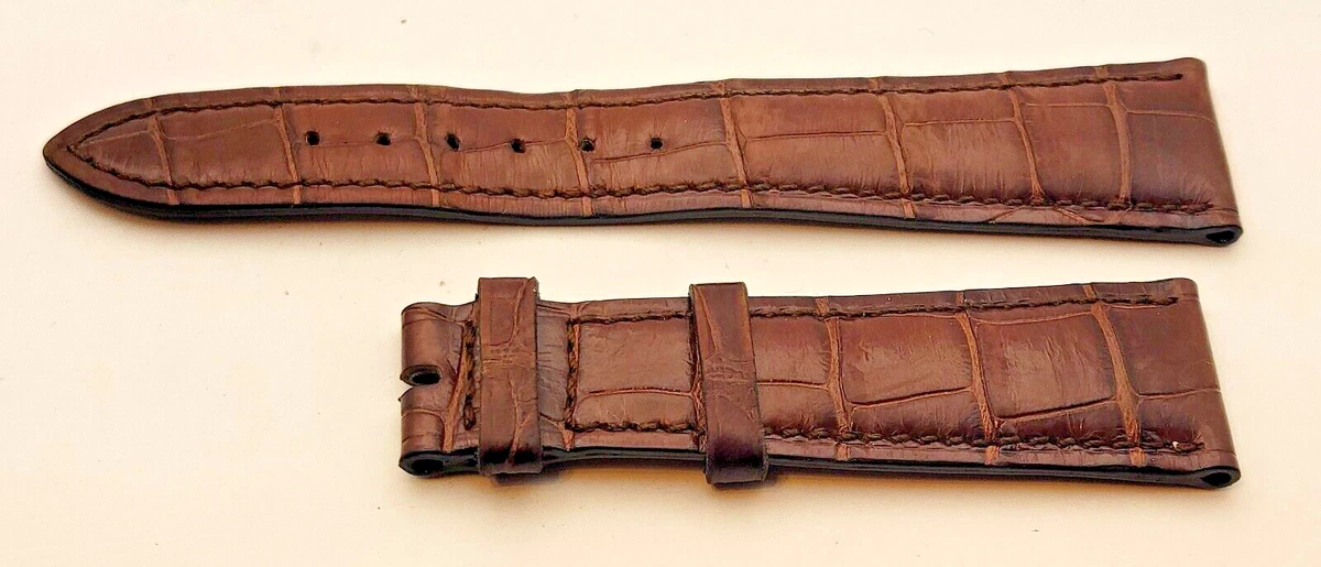 Bracelet Alligator Marron Pour Patek Philippe – 21/16mm – Fait Main