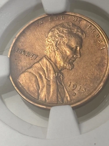 1915 S Semi Key Date Rare Red Lincoln Wheat Cent PGA MS65