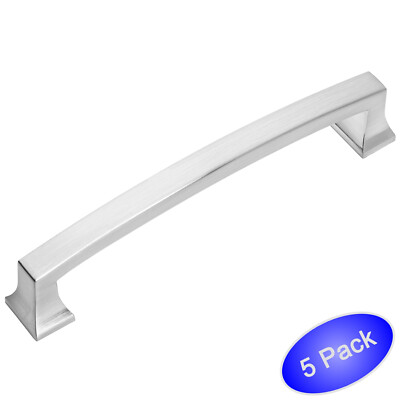 *5 Pack* Cosmas Cabinet Hardware Satin Nickel Contemporary Pulls #755-128SN