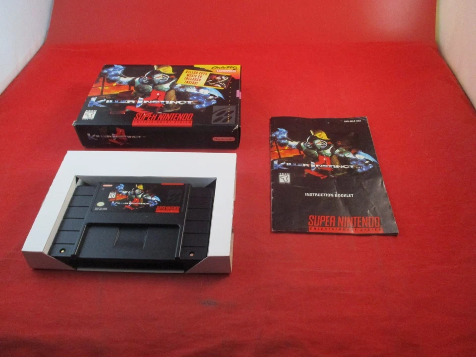 Killer Instinct Super Nintendo SNES con caja + tarjetas promocionales de IA + GRAN lote de tarjetas CCG Foto 2 de 4