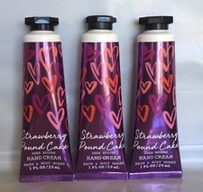 NEW Lot Of 3 Bath Body Works STRAWBERRY POUND CAKE Shea Butter Hand Cream