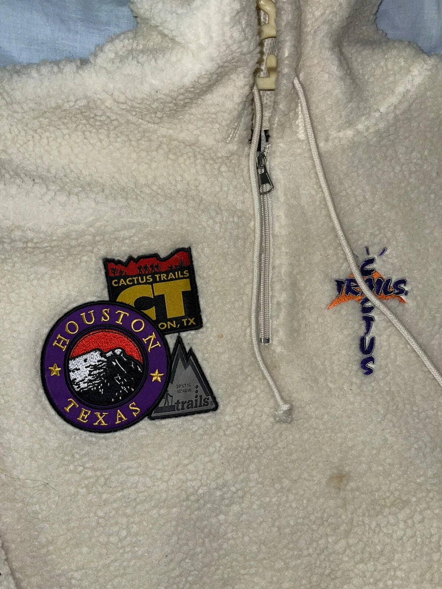 Travis Scott Cactus Trails Half-Zip Sherpa Hoodie Size M Cream