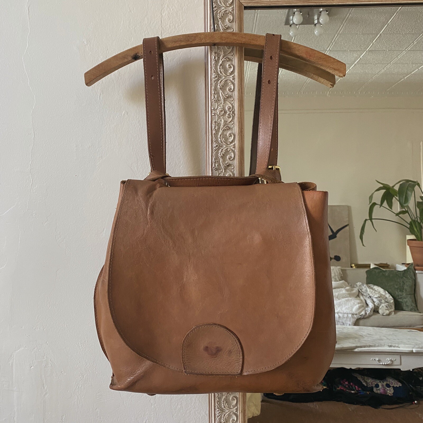 Custom Made Leather Backpack/Shoulder bag Gem