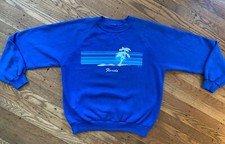 vintage 80s FLORIDA crew sweatshirt,beach print.medium /unisex