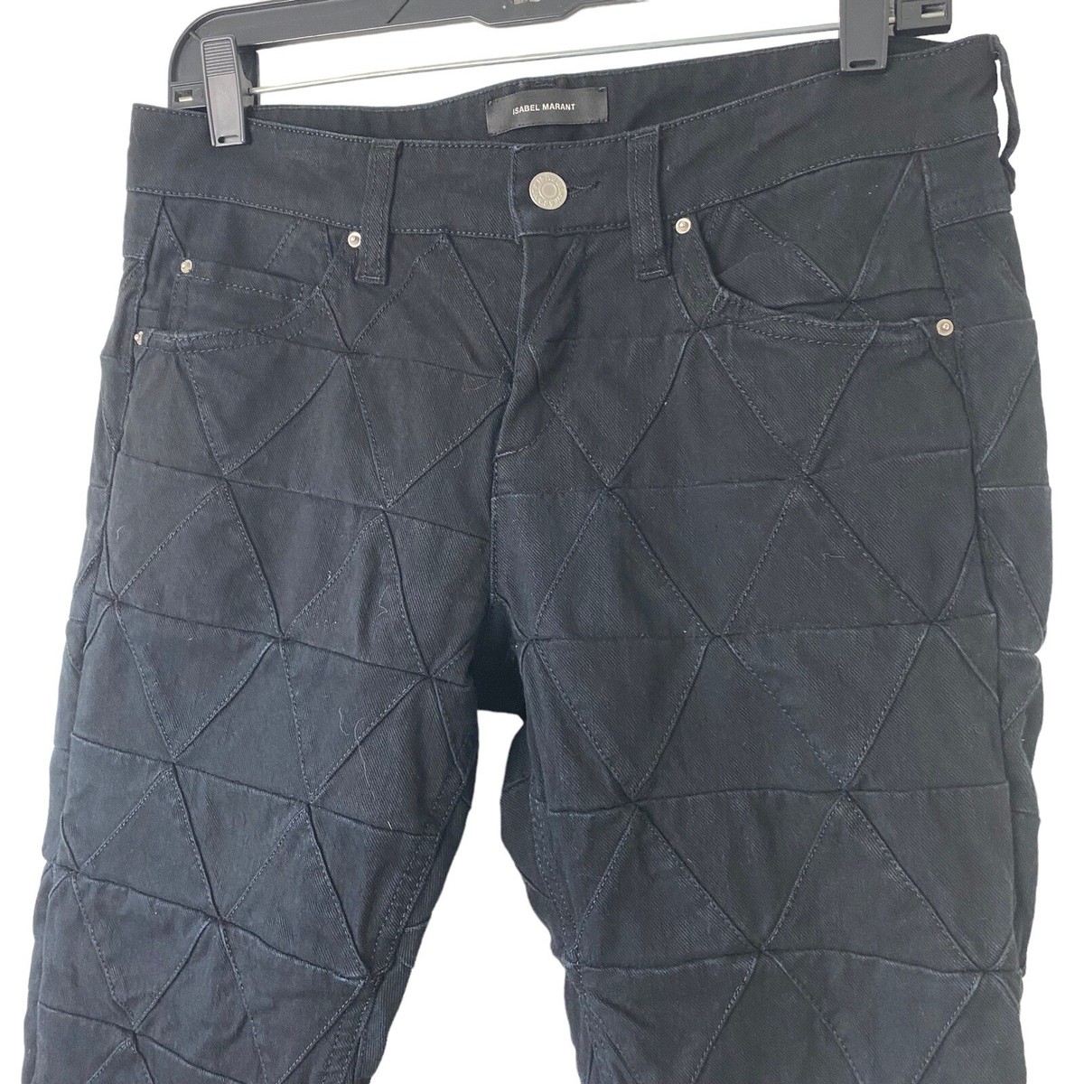 Isabel Marant Womens patchwork jean Size 40 US Size 8 Black 