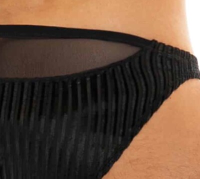 MODUS VIVENDI Men's TIFFANY Tanga Style Brief Combo Mesh see through rear panel