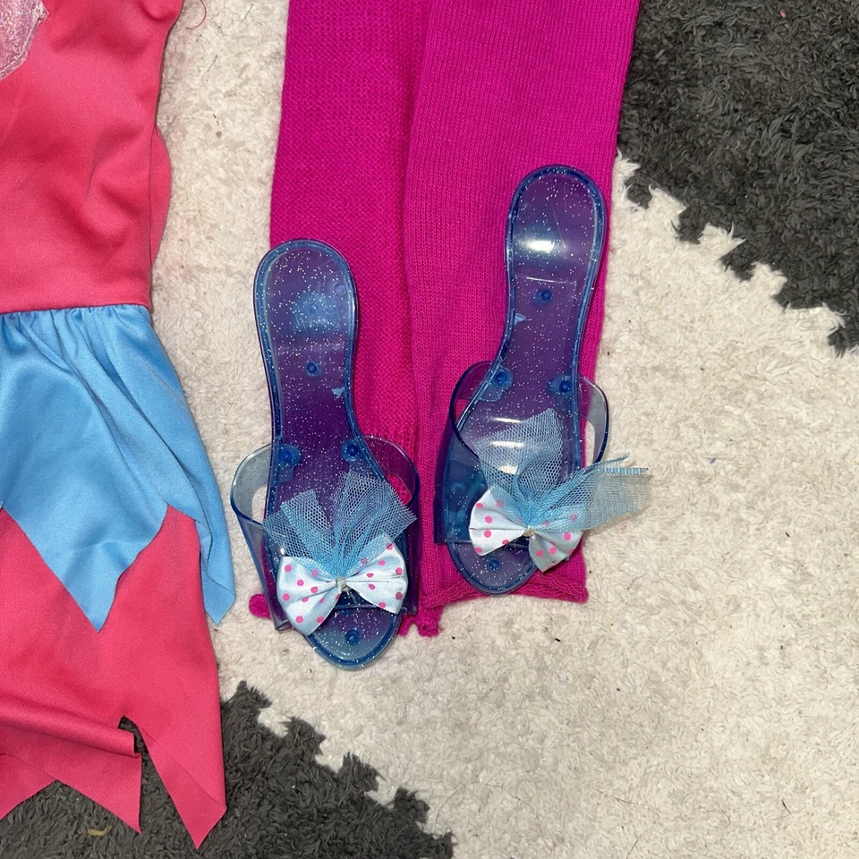 Vestido Disfraz Monstruo Azul Rosa Difuso 3-4T Halloween con Tacones y Calcetines Foto 3 de 4