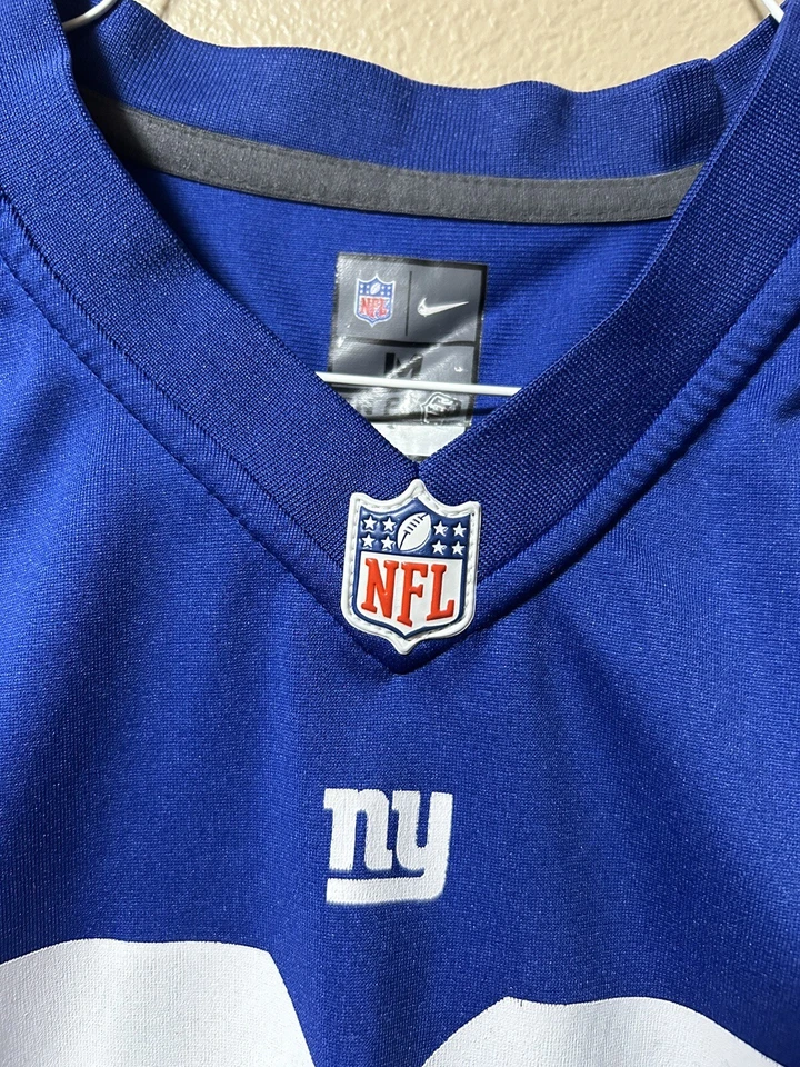 Camiseta de los Gigantes de Nueva York Talla Juvenil Med NFL Niños Azul #90 Camisa Pullover Piere Paul Foto 3 de 4