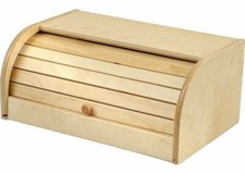x Portapane Pane Crock Con Serrandina Grande Rotolo Top Contenitore Legno