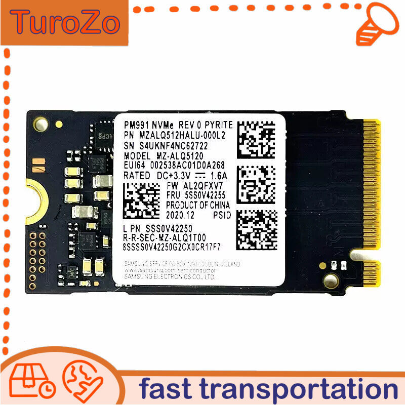 PM991 Samsung 512GB M2 2242 PCIe NVMe SSD Solid State Drive Free