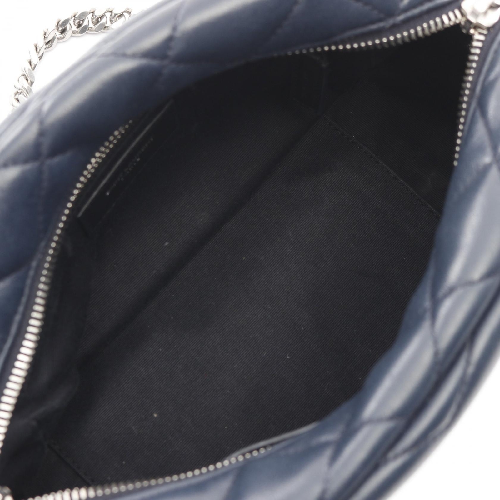 Borsa a tracolla SAINT LAURENT PARIS Lulu Bowling 454317 pelle blu navy usata donna