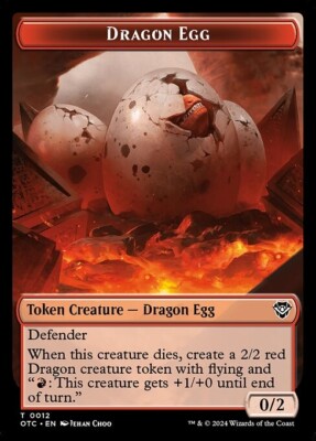 Dragon Egg - Dragon 0012-0011 Double Sided Token Thunder Junction MTG NM