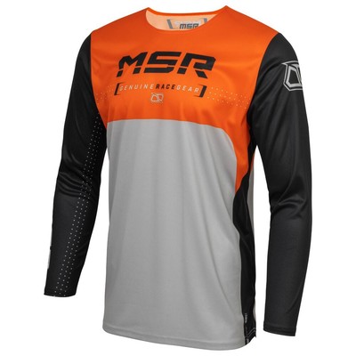 MSR  Axxis Range Dirt Bike / Motorcross Jersey Large Black/Grey/Orange