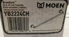 Moen YB2224CH Brantford Double Post Chrome 24" Towel Bar New