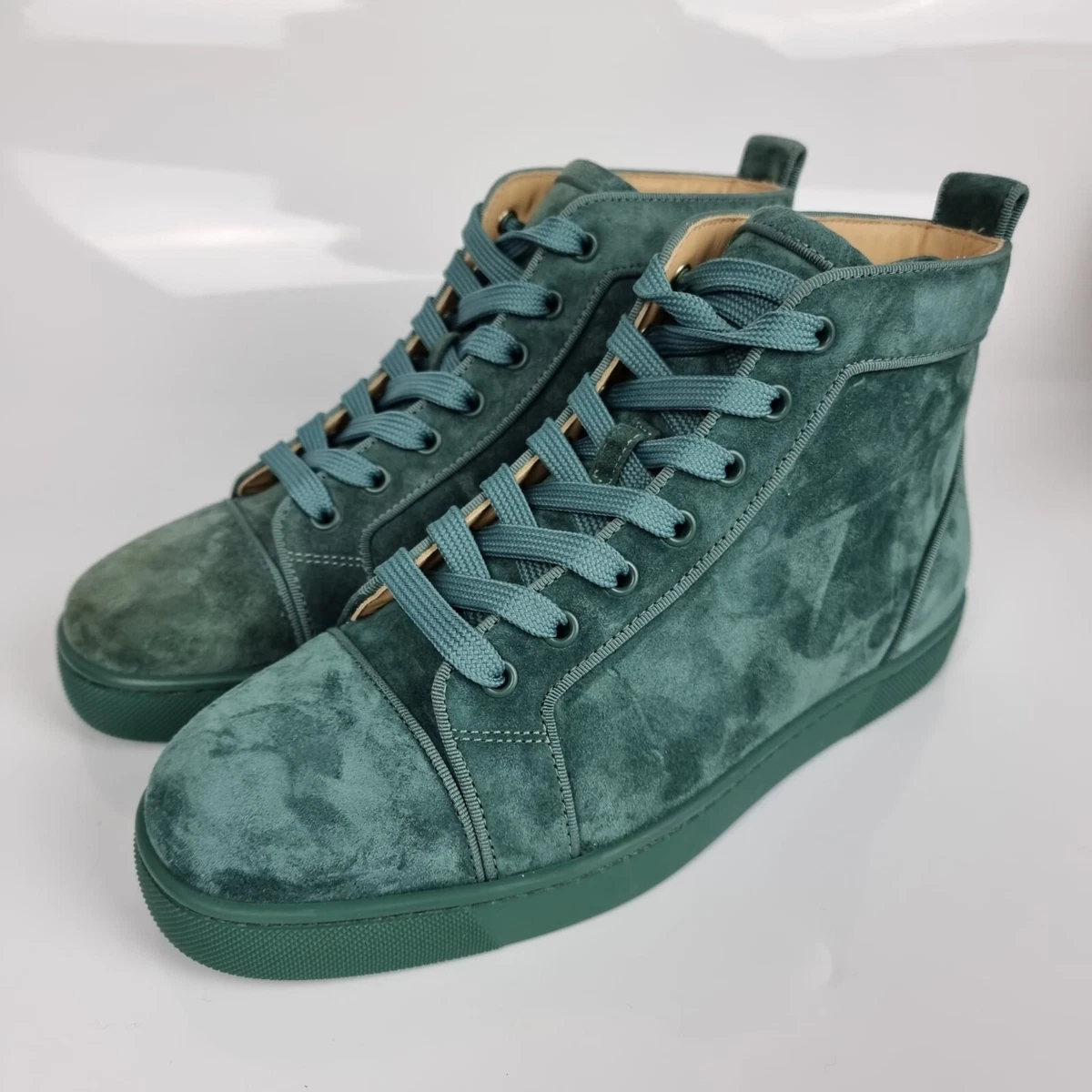 Christian Louboutin Louis Orlato Suede High-Top Sneakers