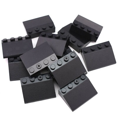 TCM BRICKS Black Slope 33 3x4 Roof X10  Compatible Parts & Pieces Fits 3297