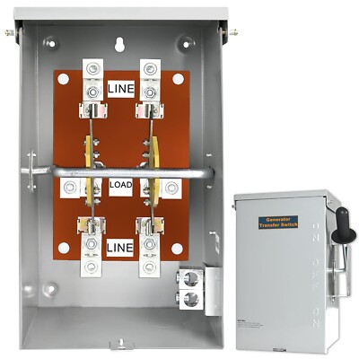 200 Amp Generator Transfer Switch Manual Transfer Switch Upgraded 200A 2P