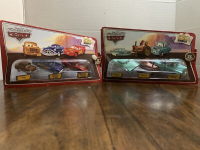 Fred, Hudson Hornet & McQueen + Ramone, Tractor & Mater Diecast Cars 3-Pack