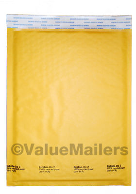 #2 Kraft 8.5 x 12'' Bubble Lite Mailers DVD Padded Envelopes Bags 25, 100 to 2000