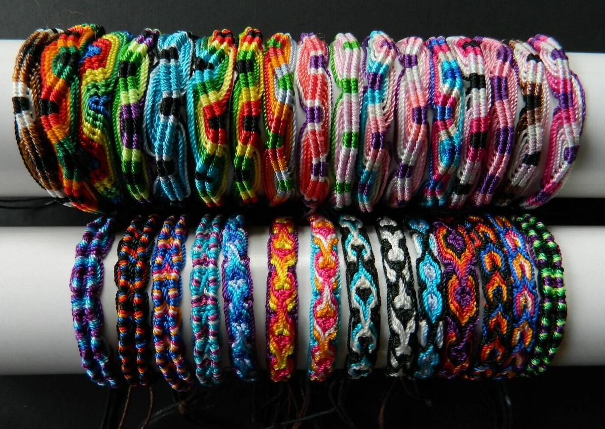 Pack of 4 Hand twisted friendship bracelets+Multi Color+Handmade+NWT+Chr… | Friendship  bracelets, Secret santa girls, White elephant gifts