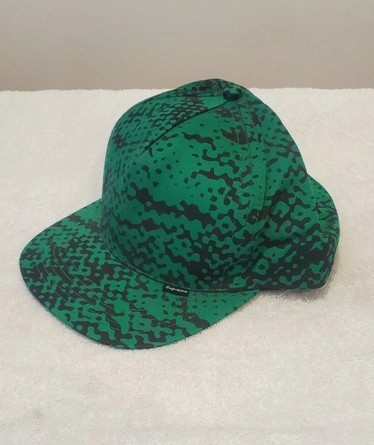 Casquette de camp Supreme Box Logo Digi Puzzle verte noire snapback USA jamais portée USA