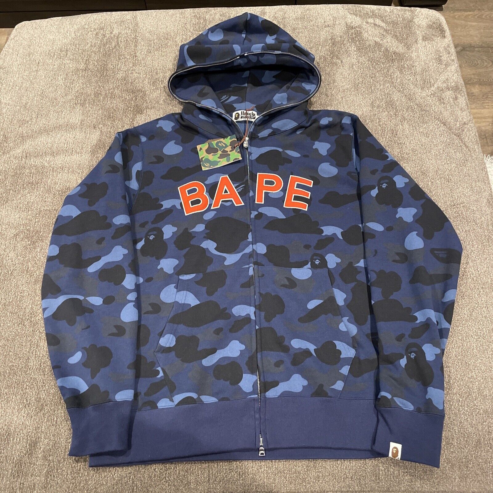 Blue Bape Hoodie  Blue Bape Zip Up Hoodie