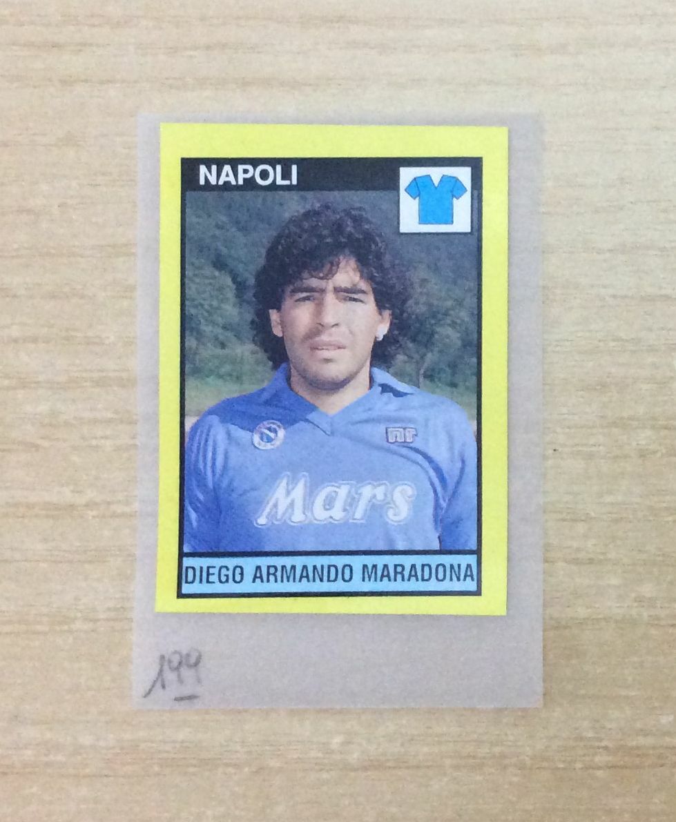 Figurine Vallardi Il Grande Calcio 1988-89 N°199 Maradona Naples