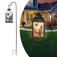 Afirst Solar Lantern Outdoor, Hanging Lights Decorative American Flag Outdoor...