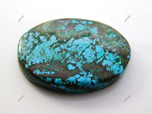 Natural Slab Blue Turquoise Oval Shape 51.60 Carat CERTIFIED Loose Gemstone - Imagen 6 de 13
