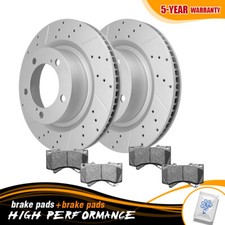 Front Disc Brake Rotors + Ceramic Brake Pads For Sequoia Tundra Lexus LX570