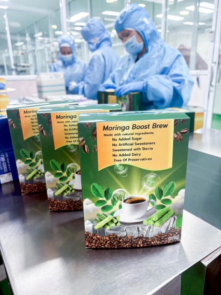 Mezcla de café instantáneo Moringa perder peso (1 caja 25 sobres x15G) Foto 2 de 3