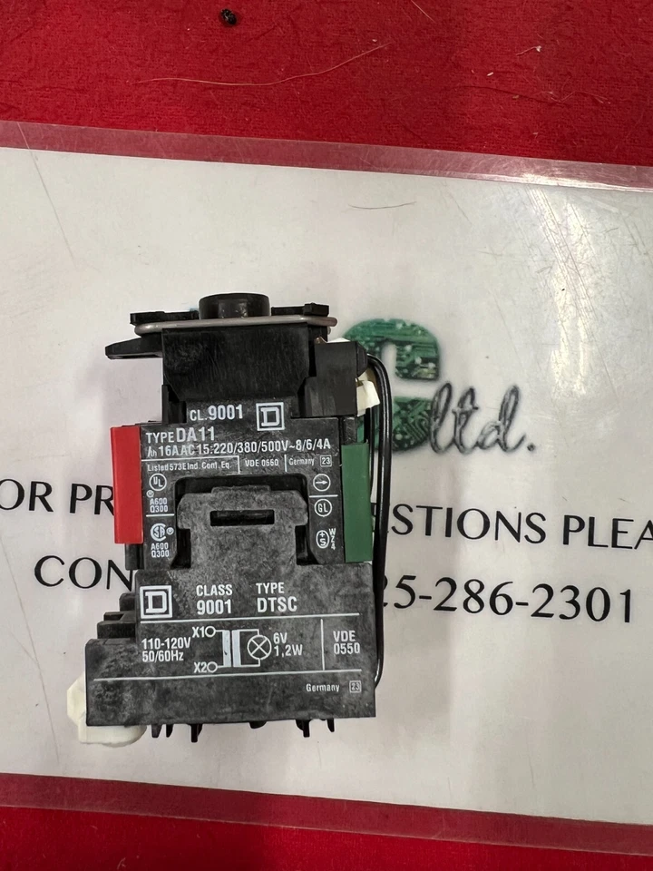 SQUARE D DTSC11 Type DA11 Class 9001 Push Button Contact Assembly - Image 3 of 3