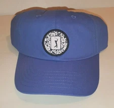 PGA TOUR ESSENTIALS GOLF LOGO BASEBALL CAP HAT PERIWINKLE BLUE GOLFING SPORTS