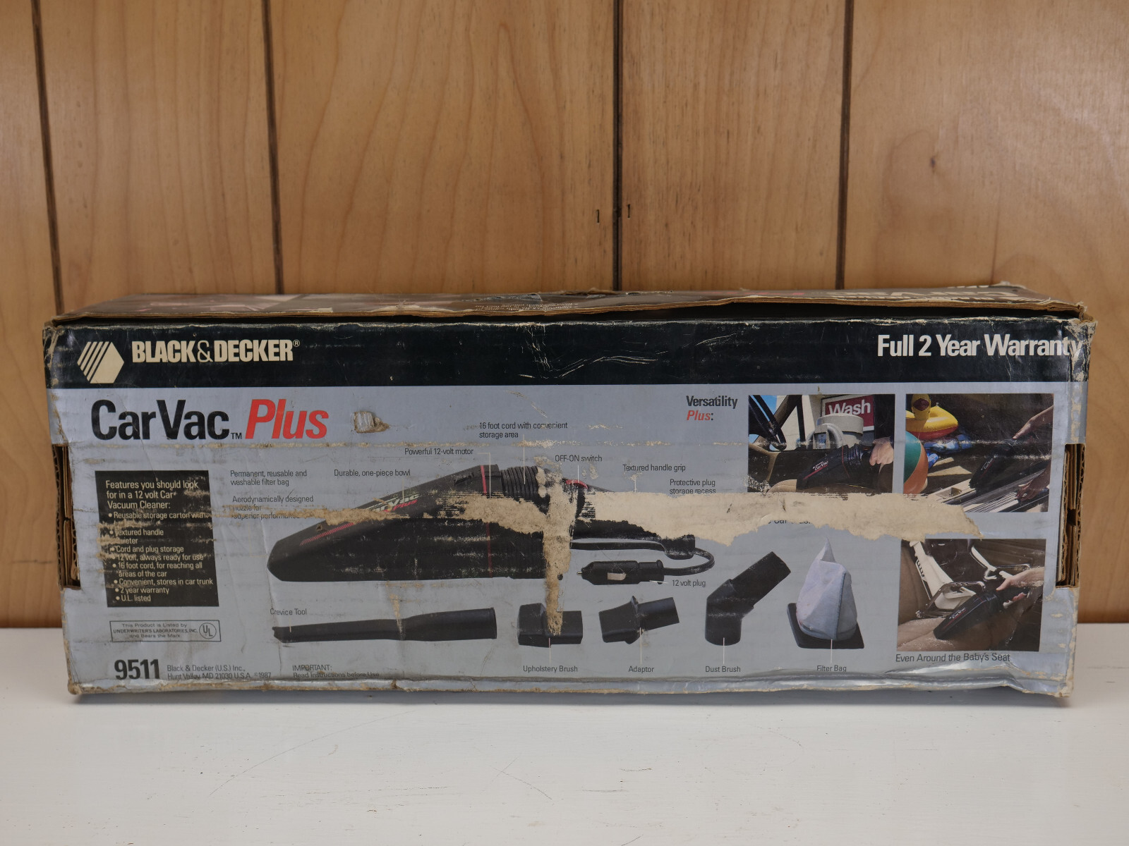 Black & Decker Car Vac Plus Vacuum 9511 12 Volt TESTED eBay