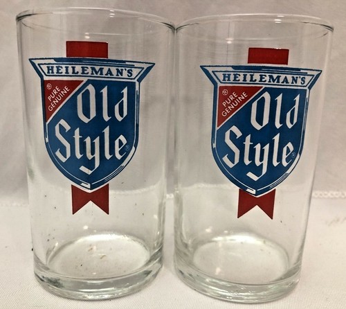 LOT OF 2 Vintage 5-7oz Heileman's Old Style Beer Glasses - Picture 2 of 5
